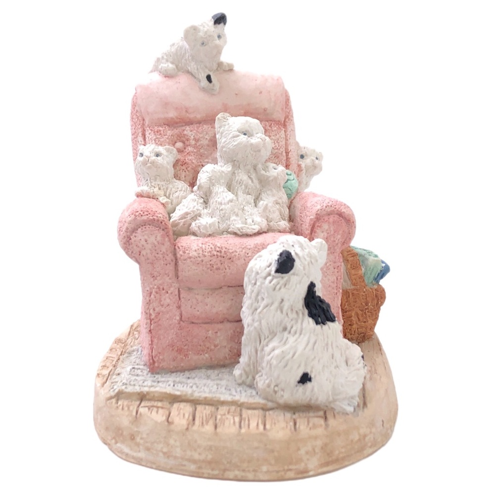 Vintage 90’s United Design Corp Cats In Chair Figurine